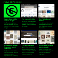 A webpage showing a list of useful links.
